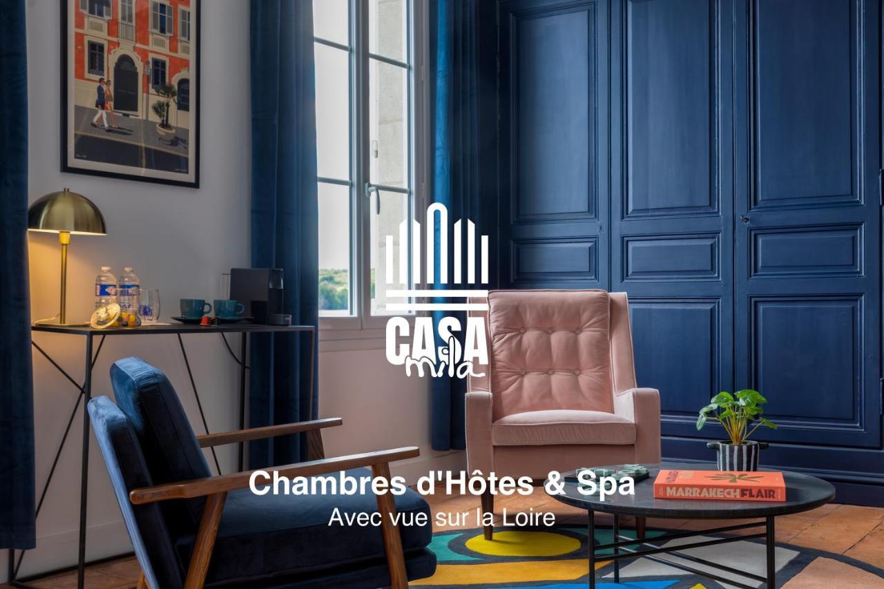 Casa Mila - Maison d'Hôtes raffinée vue sur Loire Saint-Mathurin  Extérieur photo