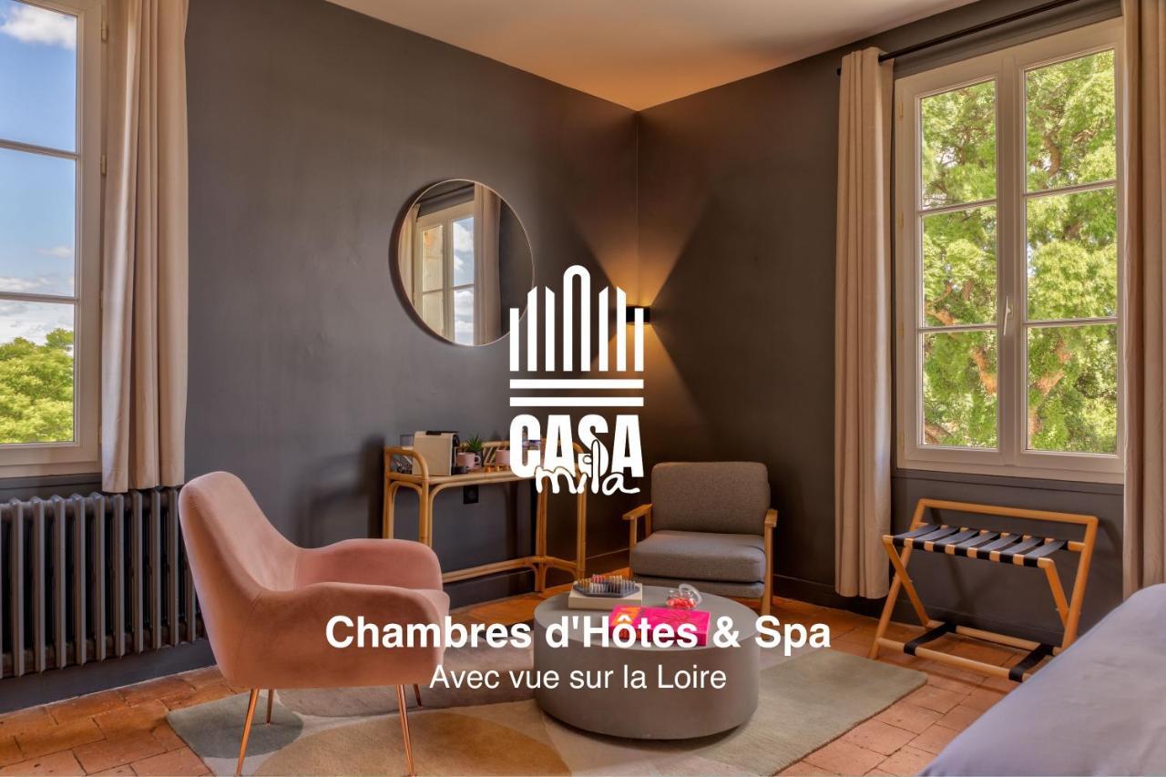 Casa Mila - Maison d'Hôtes raffinée vue sur Loire Saint-Mathurin  Extérieur photo